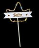 Decor Mantra Happy Birthday Crown Shape Led  Light Cake Topper Is Perfect for Every Birthday Bash - Silver - Pack of 1