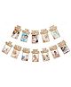 Decor Mantra 1st to 12th month paper photo banner for baby shower & first birthday decoration  - Brown - Pack of 12