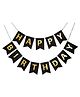 Decor Mantra happy birthday banner is perfect for outdoor and indoor  birthday decoration - Black - Pack of 13