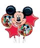 Decor Mantra Micky mouse theme cartoon character foil balloon for birthday decoration kit - Red - Pack of 5