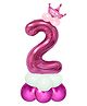 Decor Mantra Number 2 foil balloon 32 inch for birthday decoration items - Pink - Pack of 13