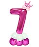 Decor Mantra Number 7 foil balloon 32 inch for birthday decoration items - Pink - Pack of 13