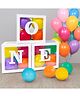 Decor Mantra one balloon box for 1st birthday baby boy baby girl birthday celebration outdoor indoor decoration-white-pack of 3