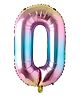 Decor Mantra Number 0 foil balloon 32 inch for birthday decoration items - Multi Color - Pack of 1