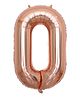 Decor Mantra 16 inch 0 number foil balloon perfect for birthday decoration and special occasions - Rose Gold - Pack of 1
