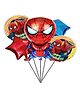 Decor Mantra spider man cartoon character foil balloon for birthday decoration - Red - Pack of 5