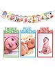 Decor Mantra 1st to 12th month paper photo banner for baby shower & first birthday decoration  - Multicolor - Pack of 12