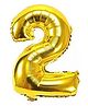Decor Mantra Number 2 foil balloon 32 inch for birthday decoration items - Gold - Pack of 1