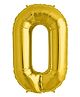 Decor Mantra Number 0 foil balloon 32 inch for birthday decoration items - Gold - Pack of 1