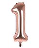 Decor Mantra Number 1 foil balloon 32 inch for birthday decoration items - Rose gold - Pack of 1