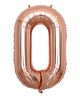 Decor Mantra Number 0 foil balloon 32 inch for birthday decoration items - Rose gold - Pack of 1