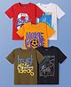 Pine Kids Cotton Knit Half Sleeves T-Shirt with Text Print Pack of 5 - Multicolor