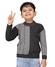 JoE Hazel Full Sleeves Striped Sweater - Black