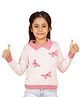 JoE Hazel Full Sleeves Butterfly Designed Pearls Embellished Sweater - Pink