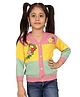 JoE Hazel Full Sleeves Floral Embroidered Colour Blocked Cardigan Sweater - Multi Colour