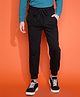Lil Tomatoes Cotton Looper District Of Tokyo Text Printed Track Pant - Black