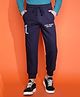 Lil Tomatoes Cotton Looper Text & Number Printed Track Pant - Navy Blue