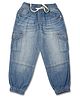 LEO Denim Mild Washed Cargo Joggers - Blue
