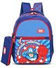 Priority Teaberry Royal Blue Backpack  | School Bag With Matching Color Pouch For Kids (14 Inch ) - INV21680