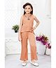 Lagorii Sleeveless Casual Co Ord Set - Peach