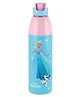 Cello Disney Frozen Print Stainless Steel Water Bottle Outer Plastic Light Blue - 680 ml