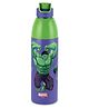Cello Hulk Smash Print Stainless Steel Water Bottle Outer Plastic Green - 680 ml