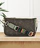 Lychee bags Women Pu Croco Finish Green Sling Bag