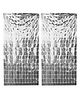 Birthday Popper Silver Square Foil Curtain for Home Party, Birthday Party, Baby Shower (Pack of 2) (3.5ft x 6.5ft Each)
