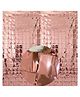 Birthday Popper Rosegold Square Foil Curtain (2 Pack 3.5ft x 6.5ft each) Metallic Backdrop Streamers for Party Birthday, Baby Shower, Cradle, Wedding Decorations