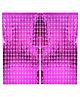 Birthday Popper Pink Square Foil Curtain | 2 Pack | 3.5ft x 6.5ft | Metallic Backdrop Streamers for Party Birthday | Baby Shower | Cradle | Wedding Decorations