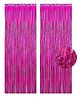 Birthday Popper Laser Purple Foil Curtain (2 Pack; 3.25 ft x 6.5 ft) Metallic Backdrop Streamers for Party Birthday, Baby Shower, Cradle, Wedding Decorations