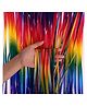 Birthday Popper Dark Rainbow Foil Fringe Curtain | 2 Pack | 3.5 ft x 6.5 ft | Metallic Backdrop Streamers for Party Birthday, Baby Shower, Wedding, Cradle Ceremony Decorations