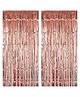 Birthday Popper Rose Gold Foil Fringe Curtain | 2 Pack | 3.5 ft x 6.5 ft | Metallic Backdrop Streamers for Party Birthday, Baby Shower, Wedding, Cradle Ceremony Decorations