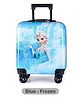 NAVRANGI Frozen Elsa Kids Trolley Suitcase with Wheels, Blue