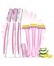 LetsShave Evior Face & Eyebrow Razor for Women and Bikini Razor for Women Combo - Pack of 3 + 3
