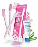 LetsShave Evior Face Razor+ Transpent gel 15ml | Face & Eyebrow Facial Razor For Women | Painless hair removal | Single Blade Razor