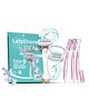 LetsShave Evior Face and Body Care Shaving Kit for Women with 6 Blade Full Body Razor & Eyebrow & Facial Razor for Women Pack of 3 - Baby PInk