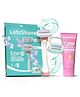 LetsShave Evior Trial Pack | Body Hair Removal Razor Shaving Kit for Women | Wide Head & Open Flow Cartridge | Dual Moisture Bar & Micro Comb Guard Bar | For Arms & Legs | Womens Razor + Evior Body Lotion 100ml