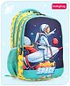 Babyhug Explore Space School Backpack|2 Main Compartments, 1 Front Pocket, 2 side Bottle Pockets|Water Resistant|Long lasting and Durable Zippers | Comfortable back cushioning | For School, Travel and Outdoors|Yellow- 16inches