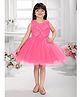 M'PRINCESS Sleeveless Shimmered Party Wear Dress - Tomato