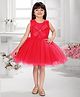 M'PRINCESS Sleeveless Shimmered Party Wear Dress - Red