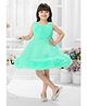 M'PRINCESS Sleeveless Floral Applique Stone Embellished Party Wear Dress - Green