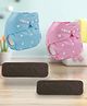 Sparkle Joy Washable & Reusable Cloth Diapers/Nappies Combo Pack of 2 Free size With 2 organic cotton Grey inserts - Sky-blue & Pink