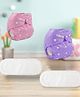 Sparkle Joy Washable & Reusable Cloth Diapers/Nappies Combo Pack of 2 Free size With 2 organic cotton White inserts - Purple & Pink