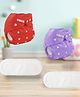 Sparkle Joy Washable & Reusable Cloth Diapers/Nappies Combo Pack of 2 Free size With 2 organic cotton White inserts - Red & Purple
