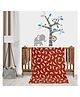 Florida All Season AC Baby Blanket Swaddler Wrapper Flannel Soft and Comfortable for 0-5 Years Babies with Banana Print Rust