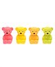 Ratnas Squeezy Teddy Bath Toys Pack of 4 - Multicolor