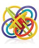 FunBlast Loops Teething Rings Toy with Rattle Sound for Babies  Multicolor