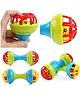 FunBlast Dumbbells Rattle Teether Toy for Babies  Pack of 2 Multicolor