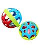 FunBlast Ball Shaped Rattle Toy for Babies  Pack of 2 Multicolor
